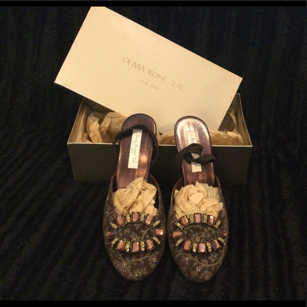 Olivia Rose Tal Leopard Mule style heels